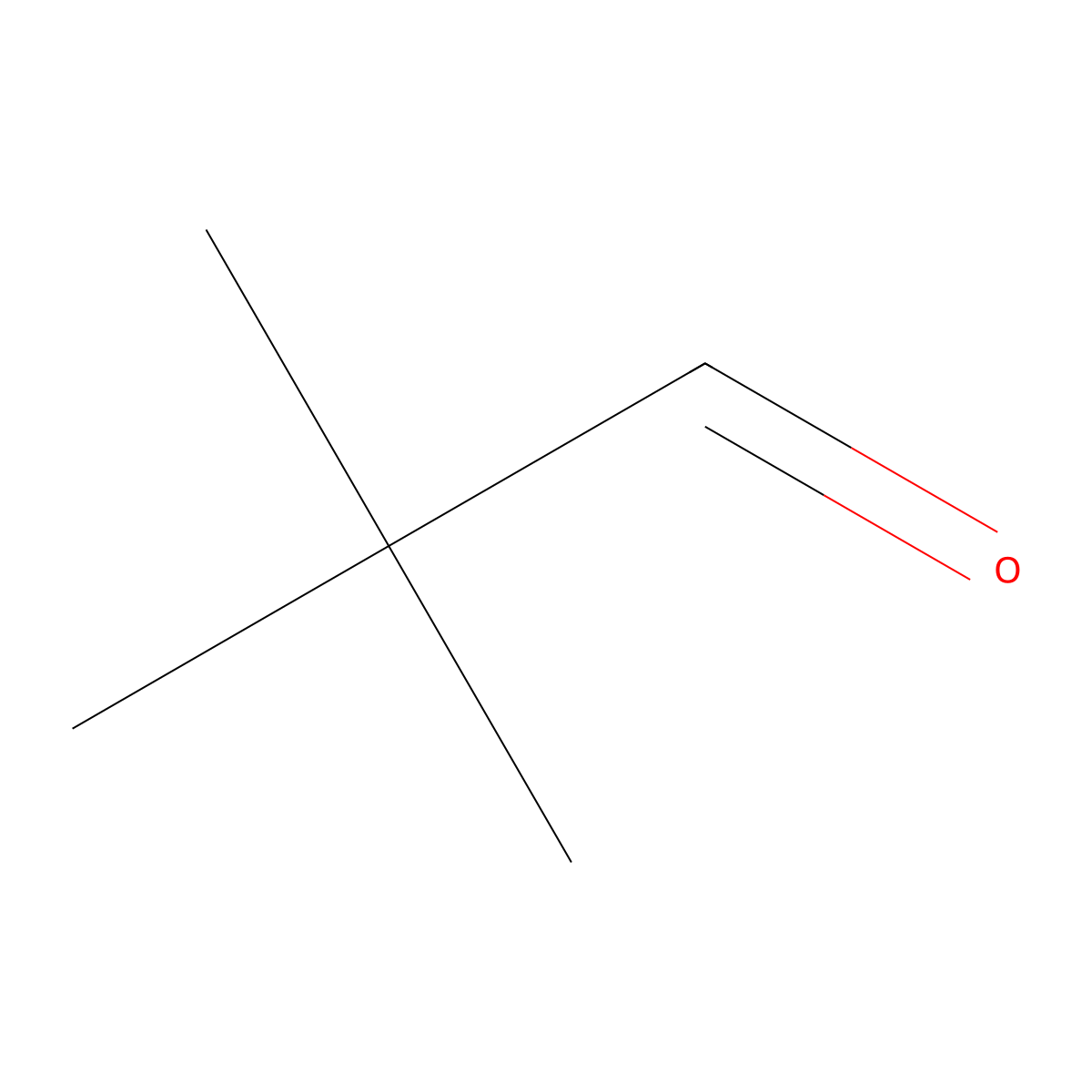 Pivalaldehyde molecular structure, CAS 630-19-3
