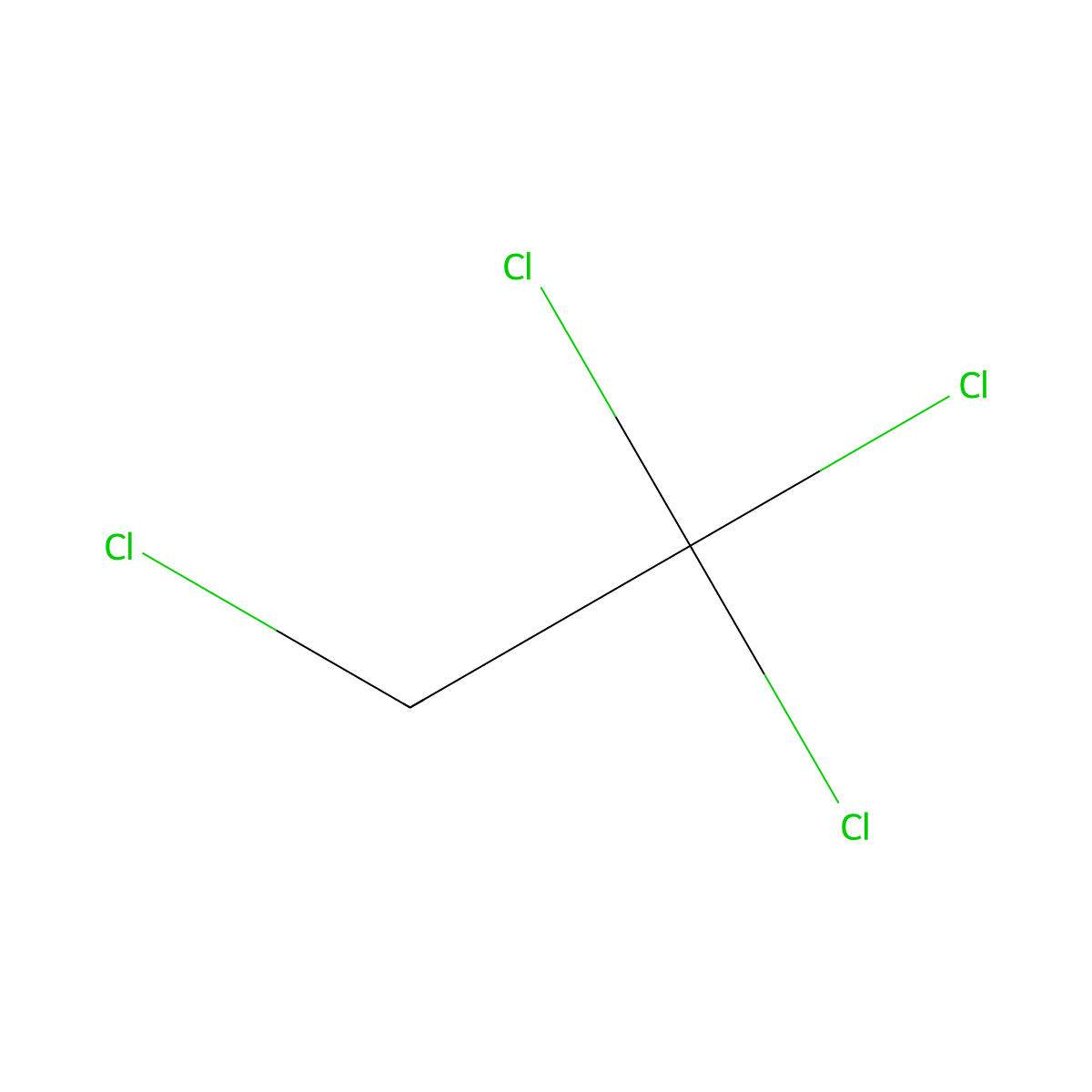 1,1,1,2-Tetrachloroethane molecular structure, CAS 630-20-6