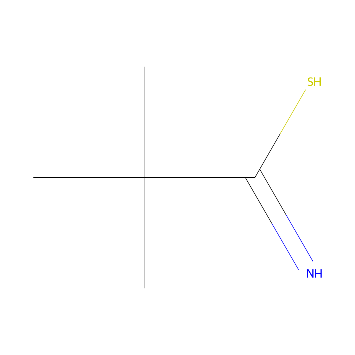 2,2-dimethylpropanimidothioic acid molecular structure, CAS 630-22-8
