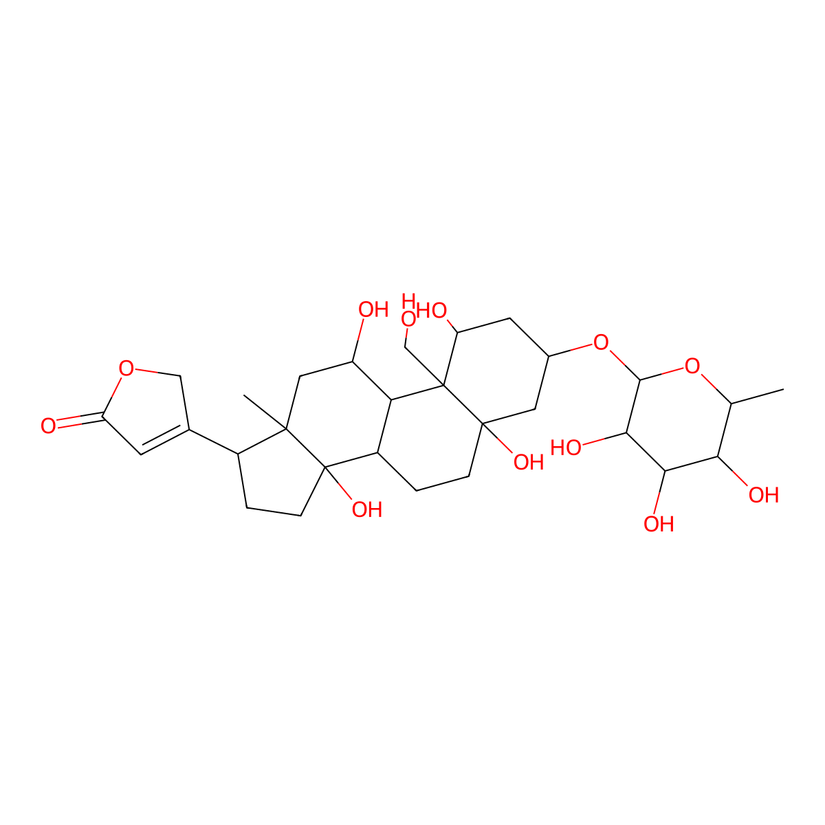 Ouabain molecular structure, CAS 630-60-4