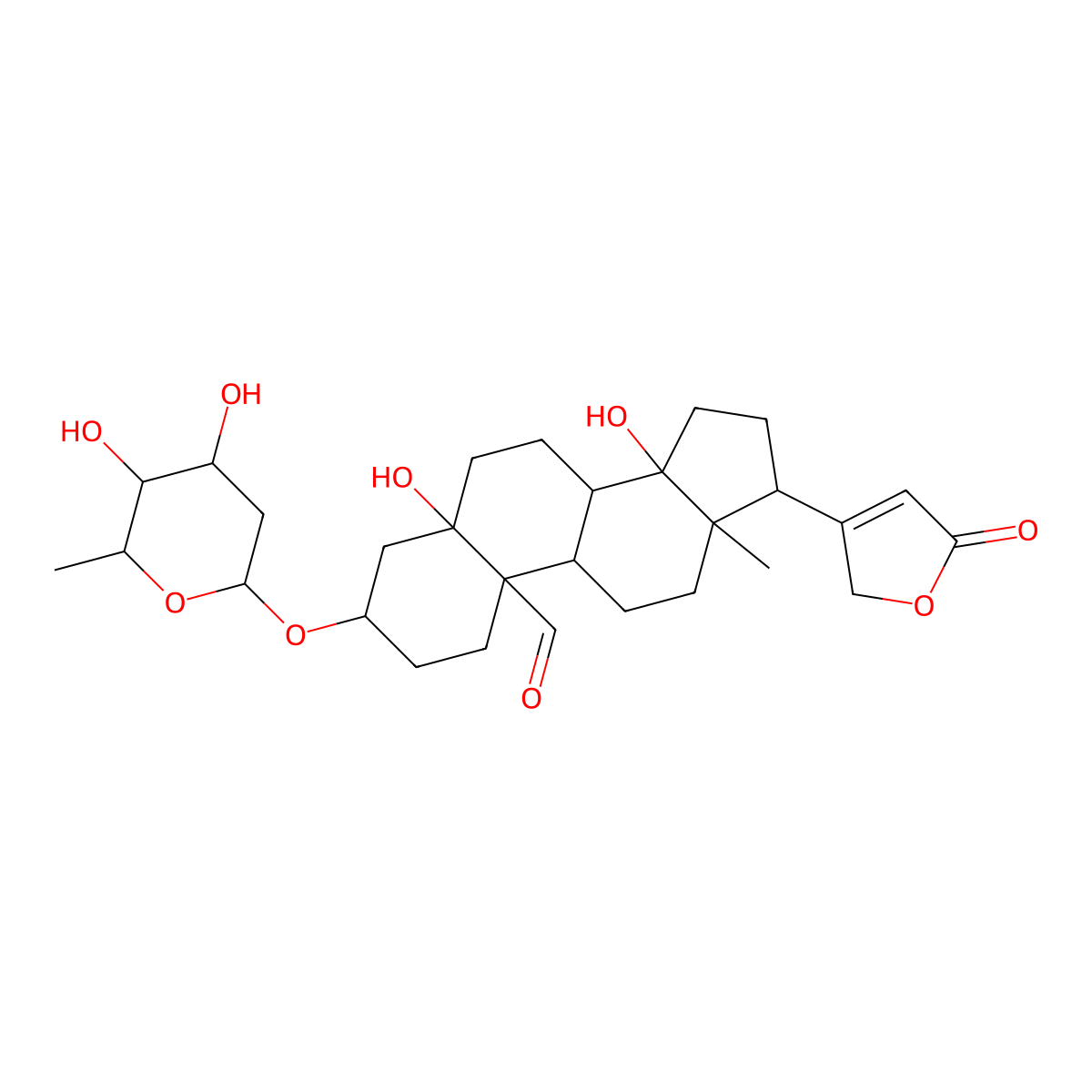 Helveticoside molecular structure, CAS 630-64-8