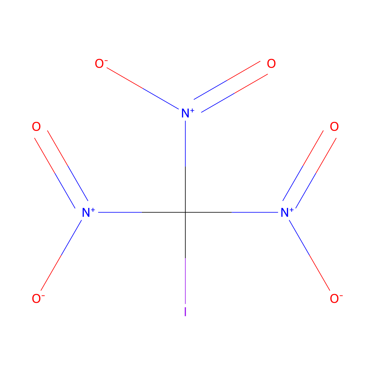 Iodotrinitromethane molecular structure, CAS 630-70-6