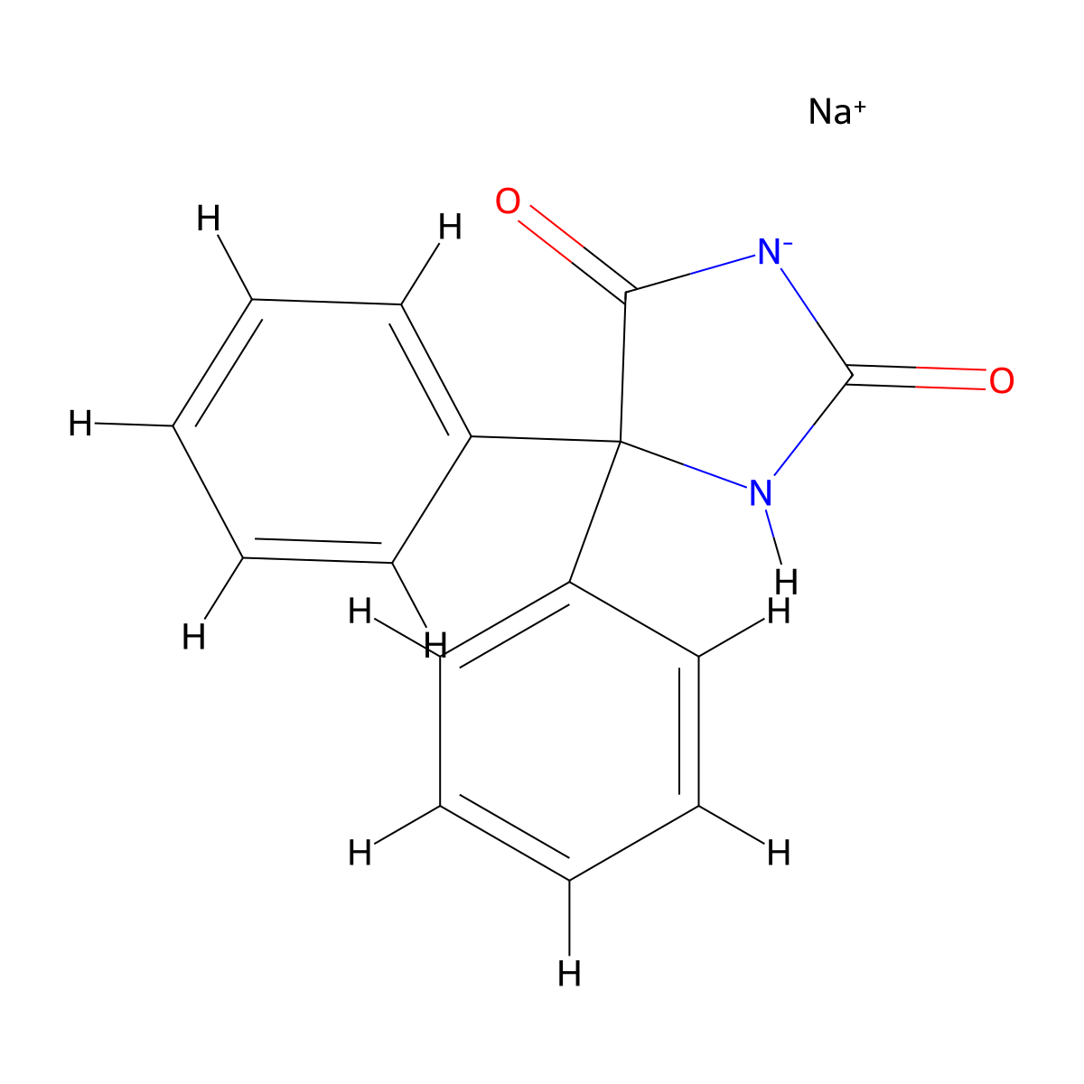 Phenytoin Sodium molecular structure, CAS 630-93-3