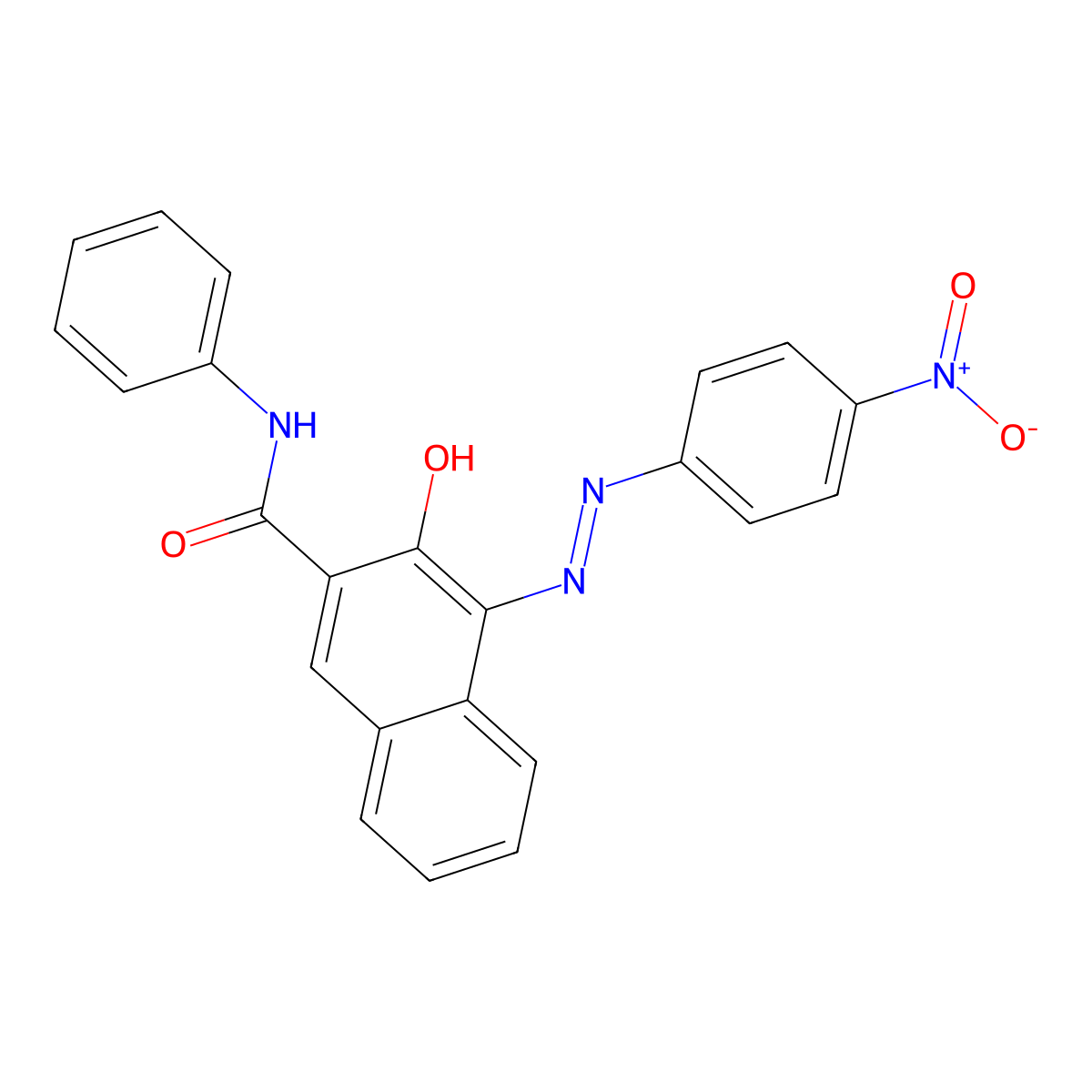 3-Hydroxy-4-[(4-nitrophenyl)diazenyl]-N-phenylnaphthalene-2-carboxamide molecular structure, CAS 6300-52-3