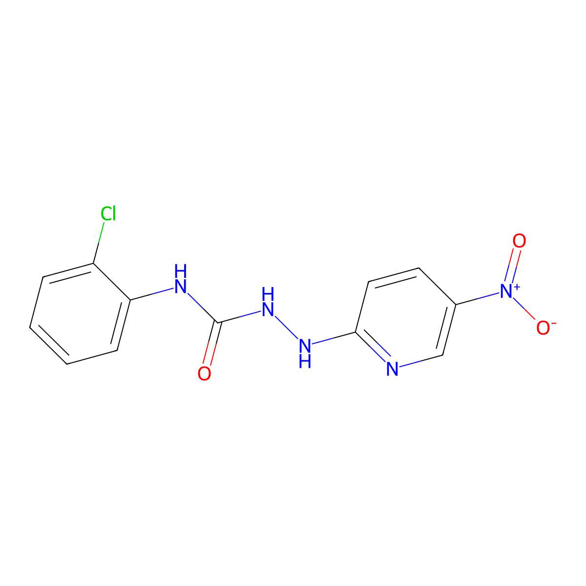1-(2-Chlorophenyl)-3-[(5-nitropyridin-2-yl)amino]urea molecular structure, CAS 6300-85-2