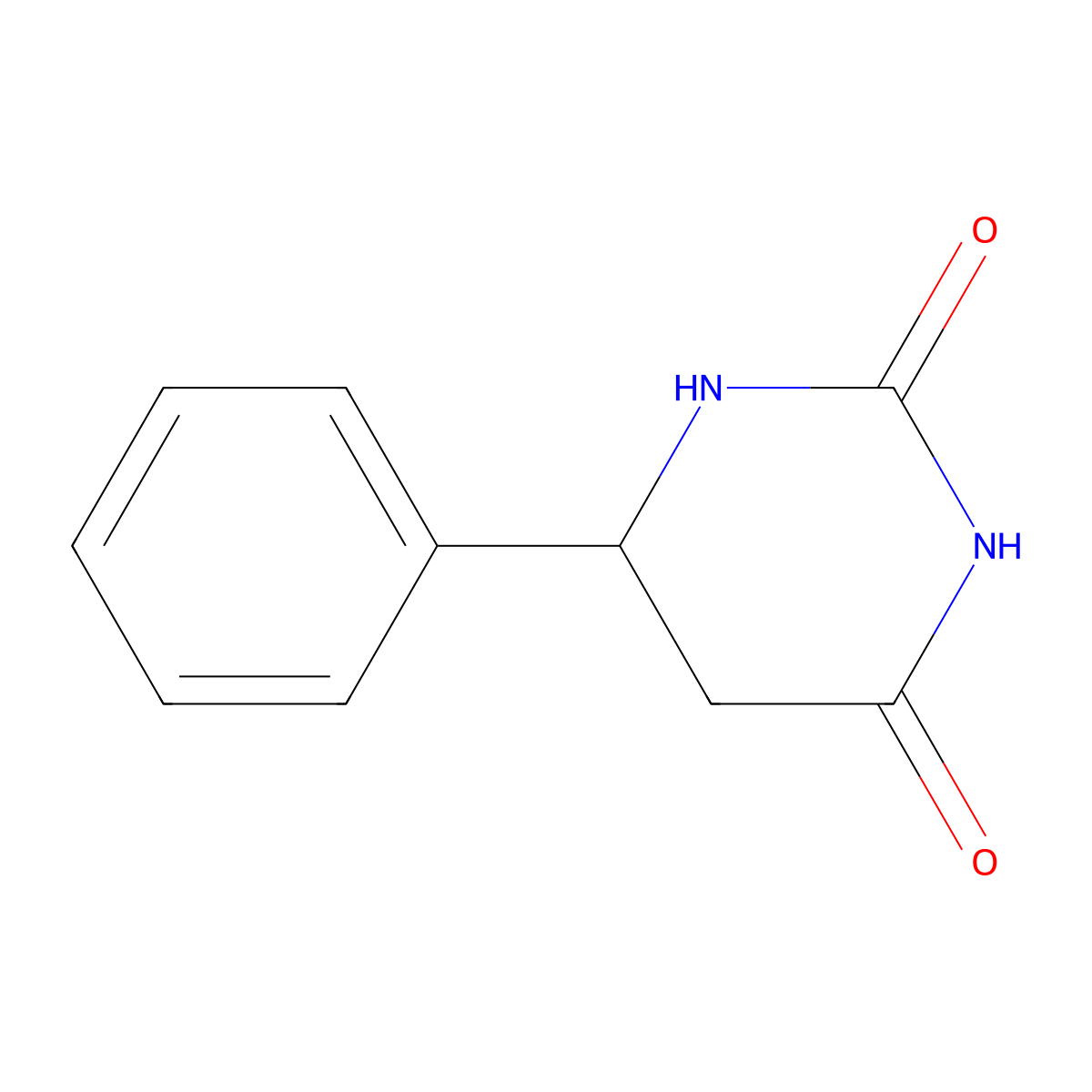 6-Phenyl-1,3-diazinane-2,4-dione molecular structure, CAS 6300-95-4