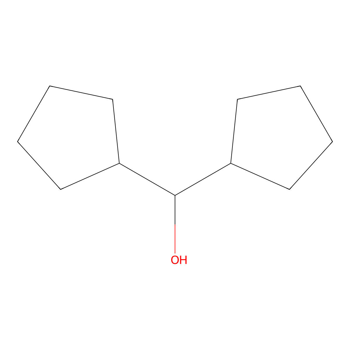 Dicyclopentylcarbinol molecular structure, CAS 6300-99-8