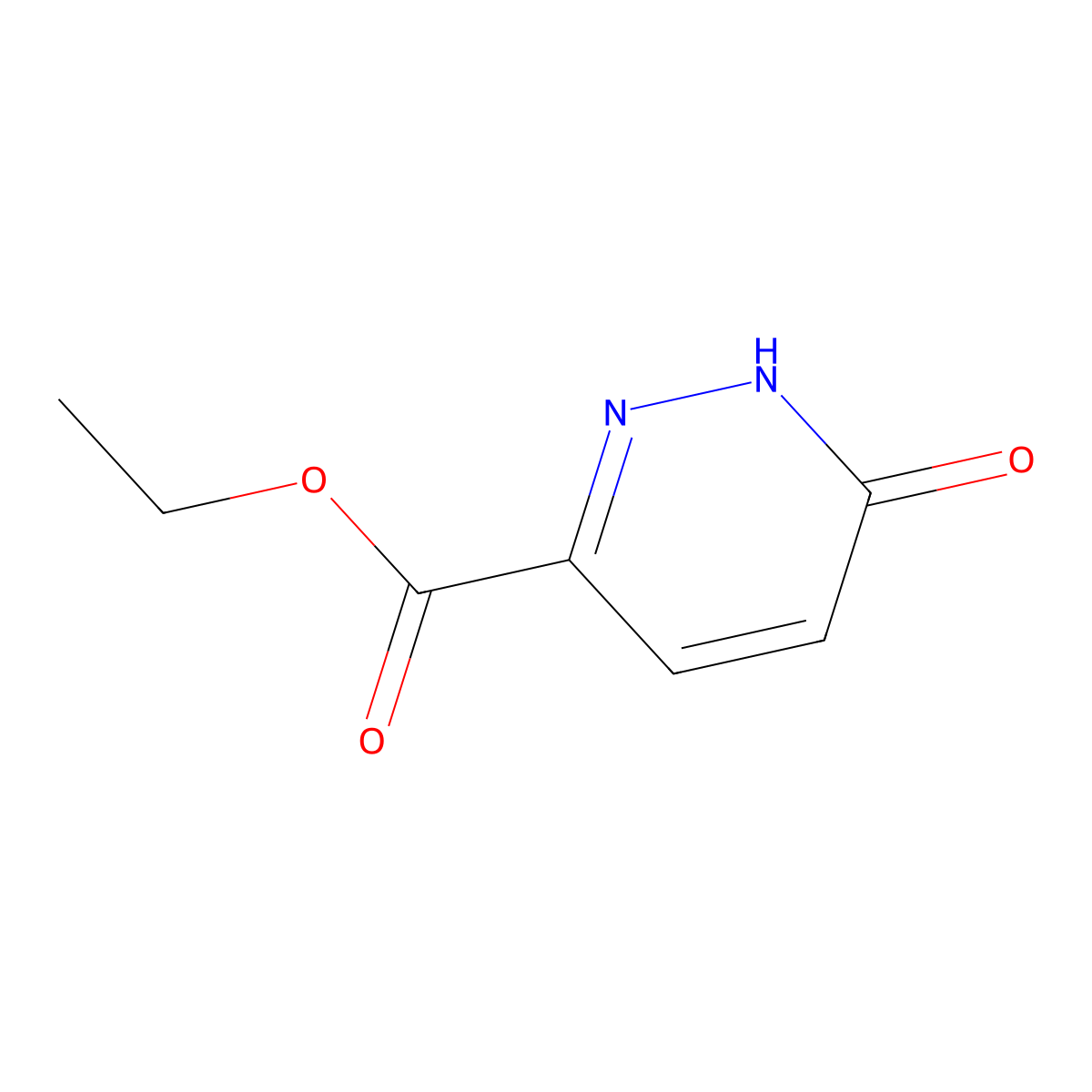 Ethyl 6-hydroxypyridazine-3-carboxylate molecular structure, CAS 63001-31-0