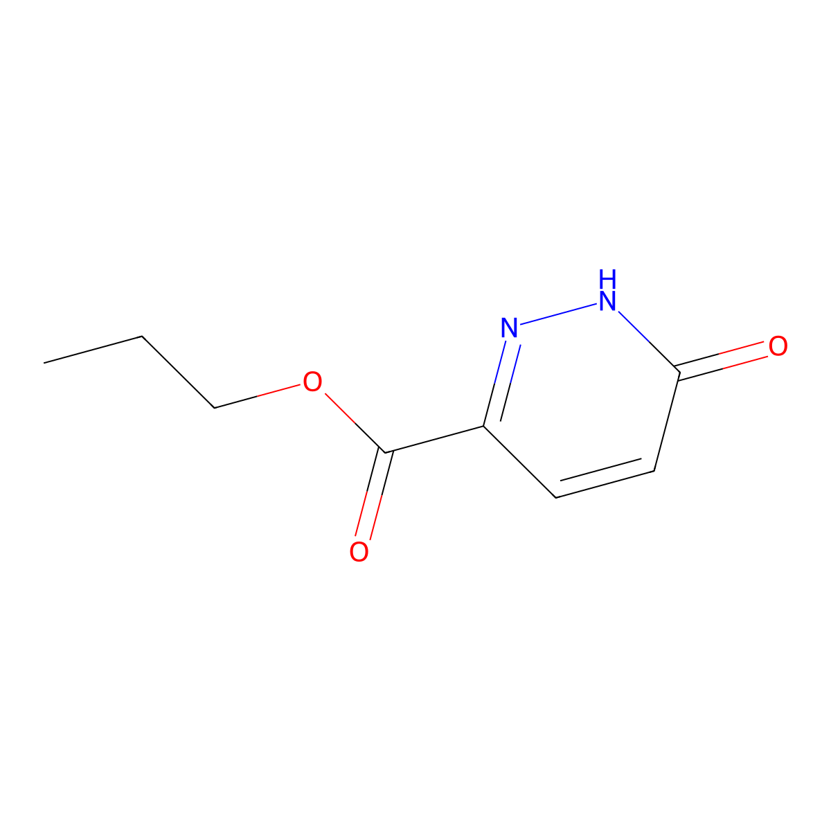 Propyl 6-oxo-1,6-dihydropyridazine-3-carboxylate molecular structure, CAS 63001-32-1