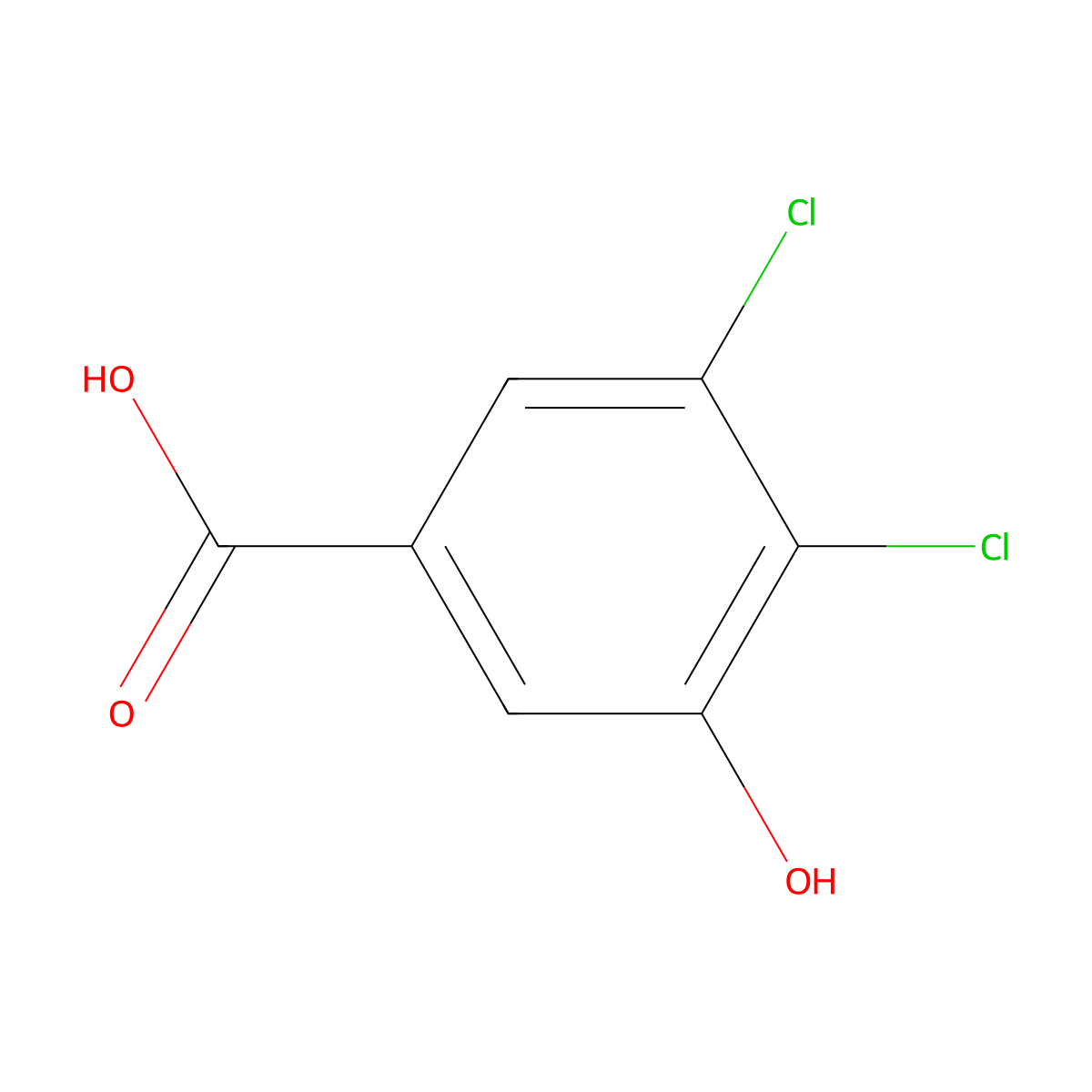 3,4-Dichloro-5-hydroxybenzoic acid molecular structure, CAS 63001-36-5
