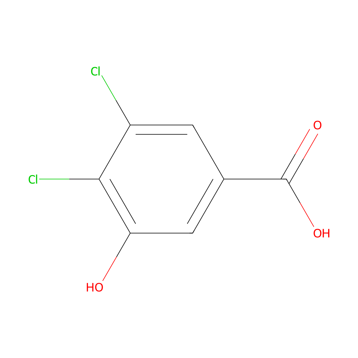 3,4-Dichloro-5-hydroxybenzoic acid molecular structure, CAS 63001-36-5