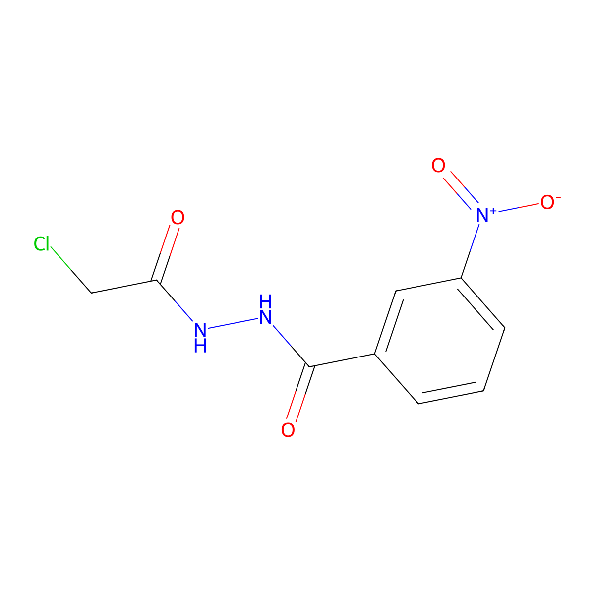 N'-(2-chloroacetyl)-3-nitrobenzohydrazide molecular structure, CAS 63002-52-8