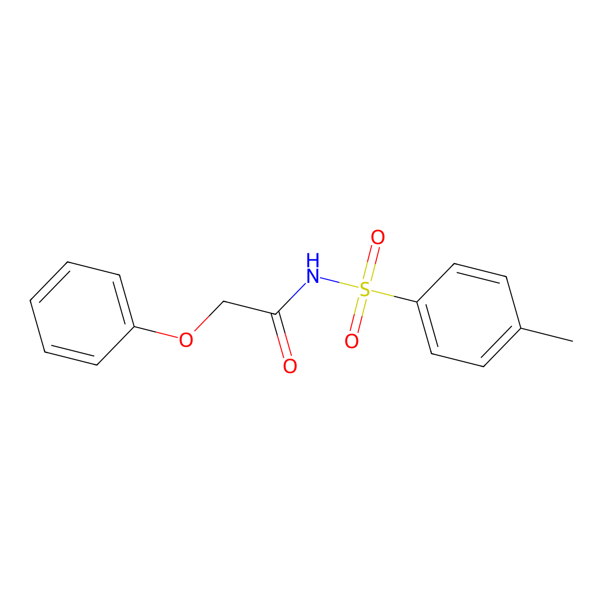 N-(4-methylphenyl)sulfonyl-2-phenoxyacetamide molecular structure, CAS 630050-21-4