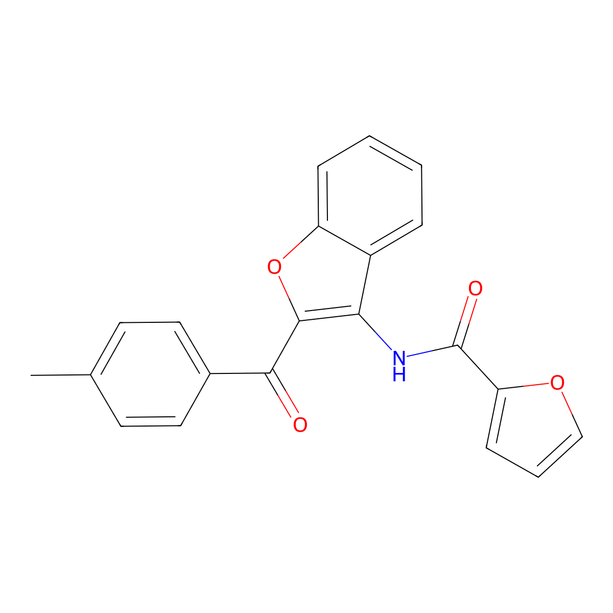 N-[2-(4-methylbenzoyl)-1-benzofuran-3-yl]furan-2-carboxamide molecular structure, CAS 630050-93-0