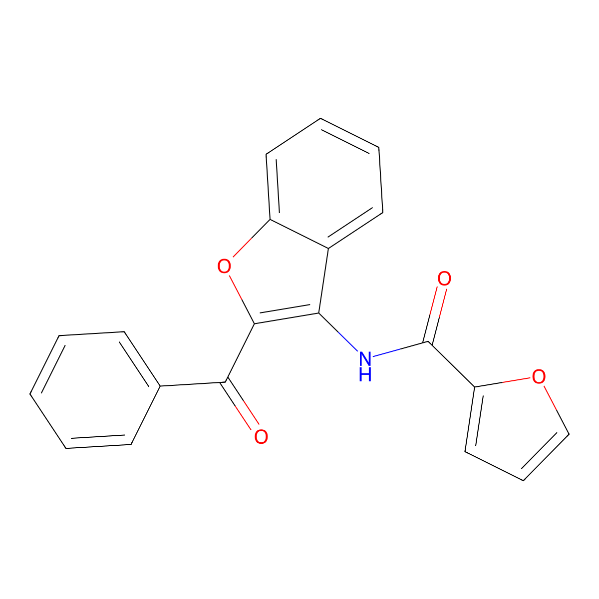 N-(2-benzoyl-1-benzofuran-3-yl)furan-2-carboxamide molecular structure, CAS 630050-96-3