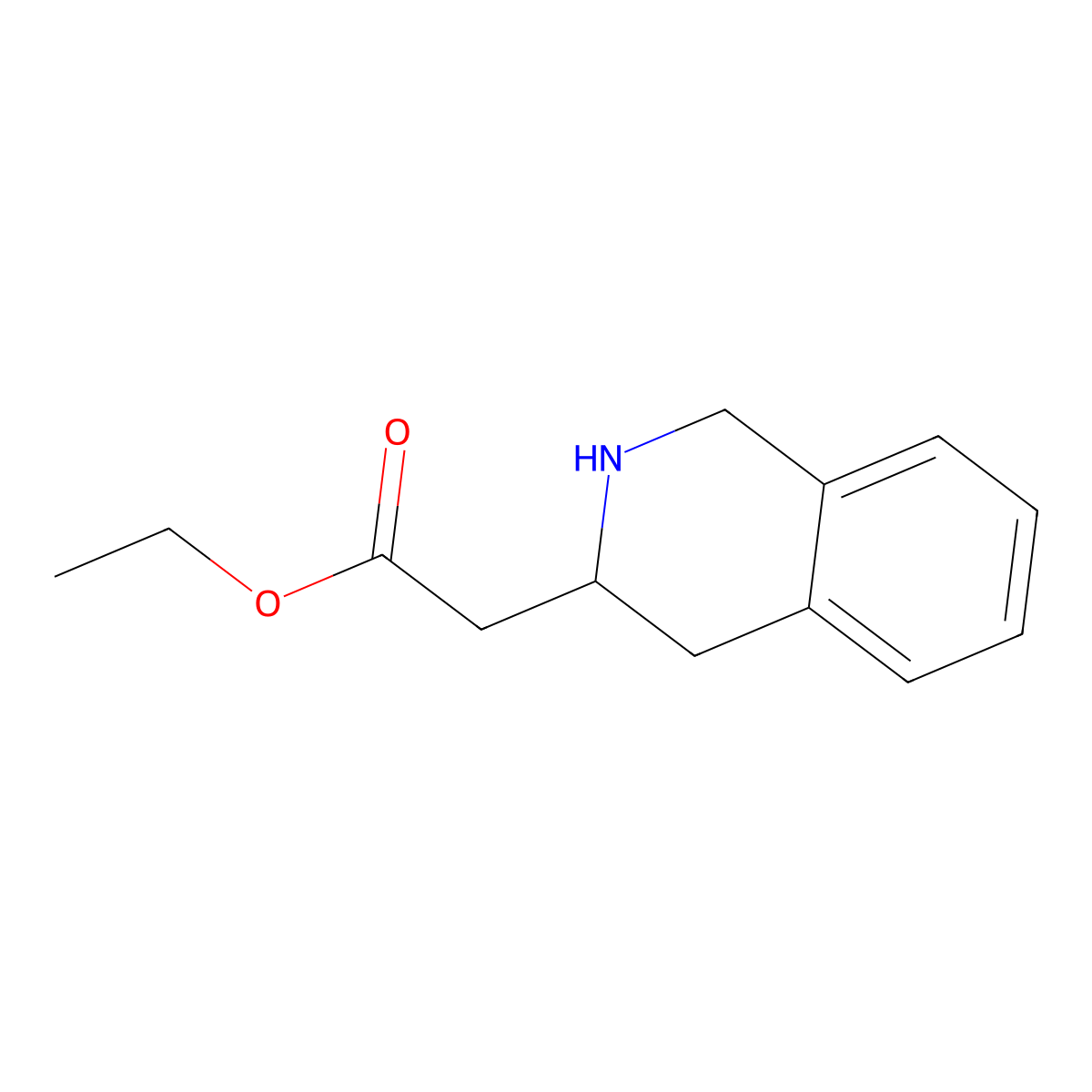 Ethyl 2-(1,2,3,4-tetrahydroisoquinolin-3-YL)acetate molecular structure, CAS 63006-87-1