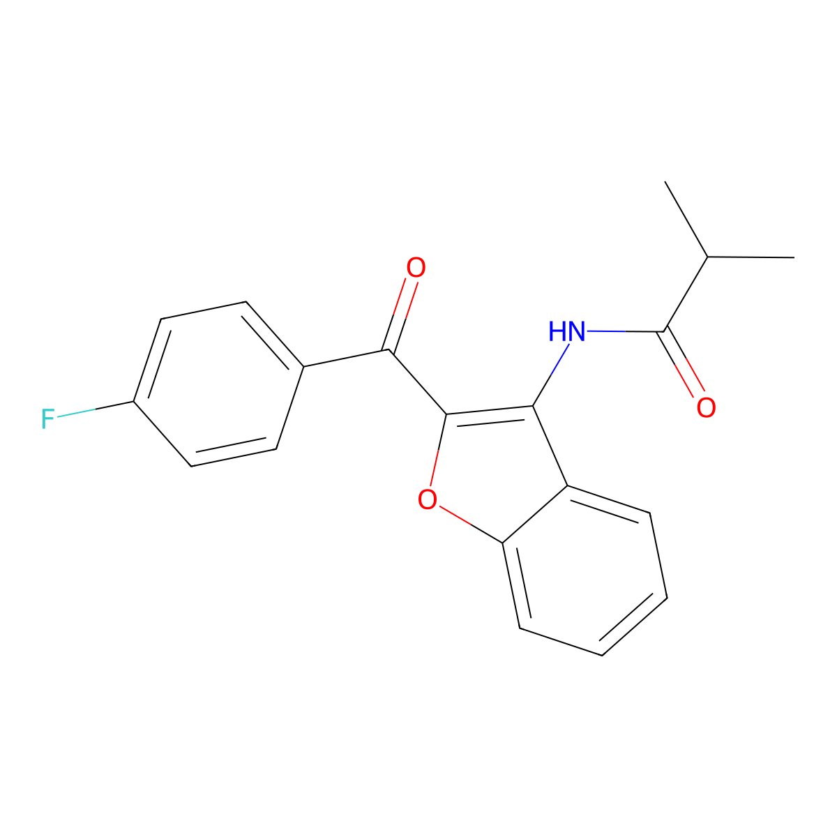N-[2-(4-fluorobenzoyl)-1-benzofuran-3-yl]-2-methylpropanamide molecular structure, CAS 630062-46-3