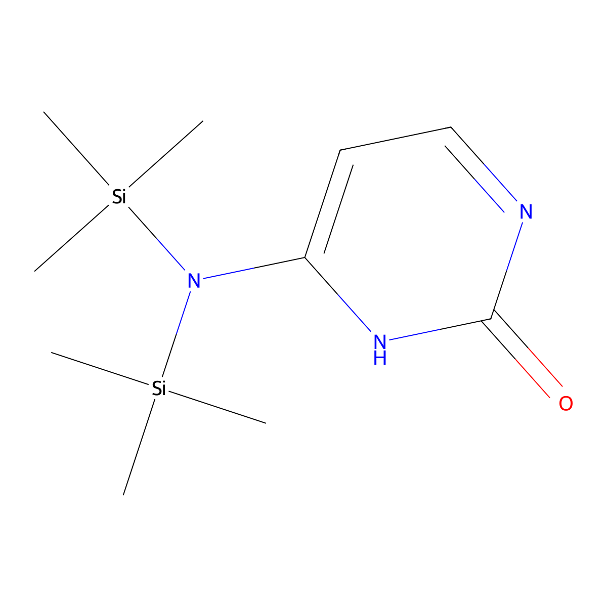 4-(bis(trimethylsilyl)amino)pyrimidin-2(1H)-one molecular structure, CAS 63007-25-0
