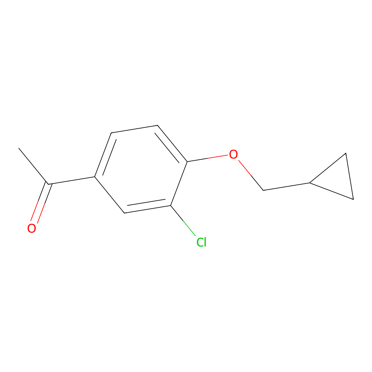 1-(3-Chloro-4-(cyclopropylmethoxy)phenyl)ethanone molecular structure, CAS 63007-64-7