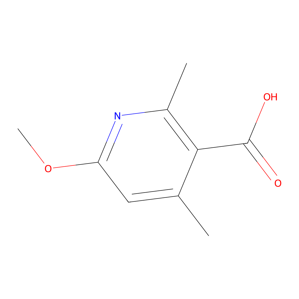 6-Methoxy-2,4-dimethyl-3-pyridinecarboxylic acid molecular structure, CAS 630082-82-5