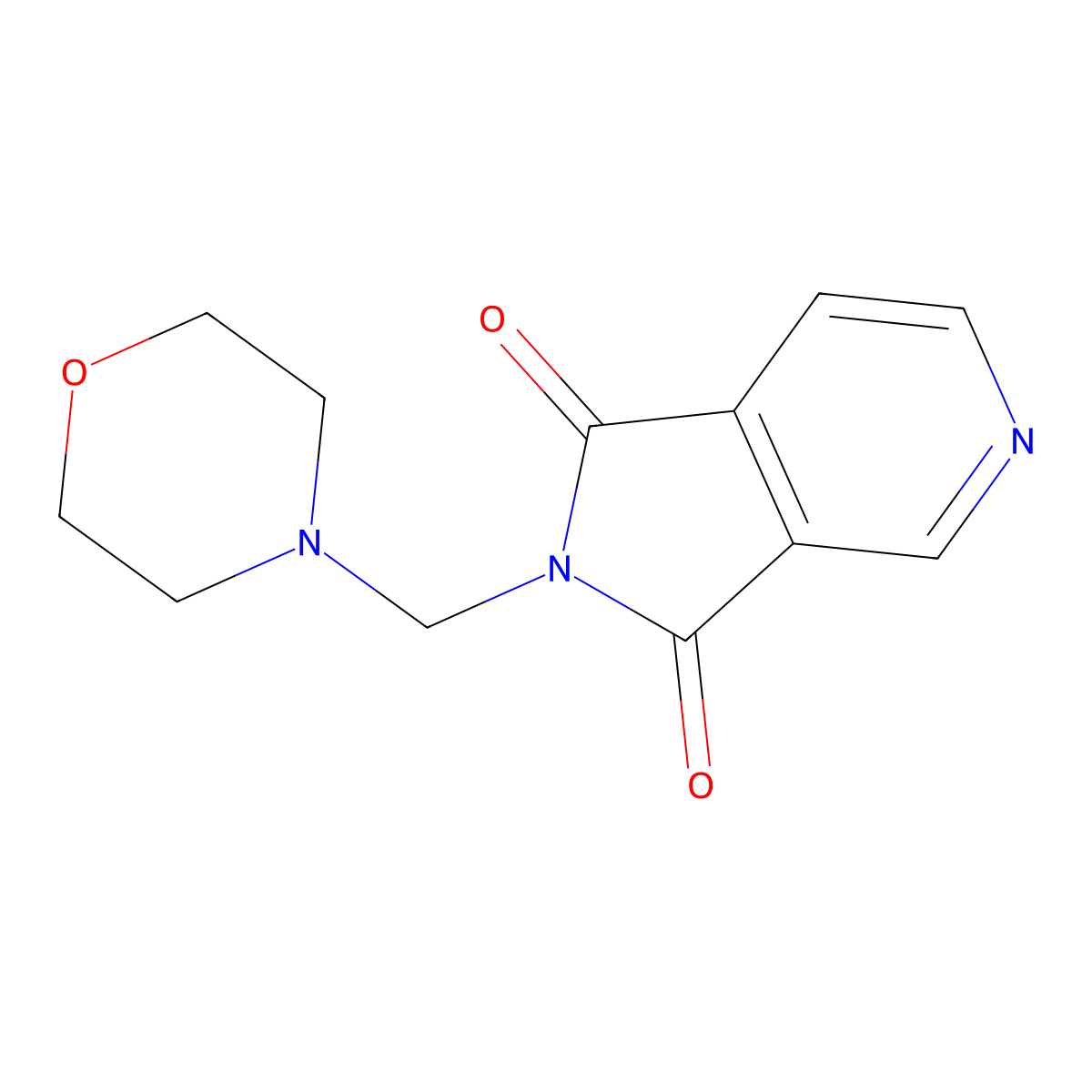 2-(Morpholin-4-ylmethyl)pyrrolo[3,4-c]pyridine-1,3-dione molecular structure, CAS 630082-97-2