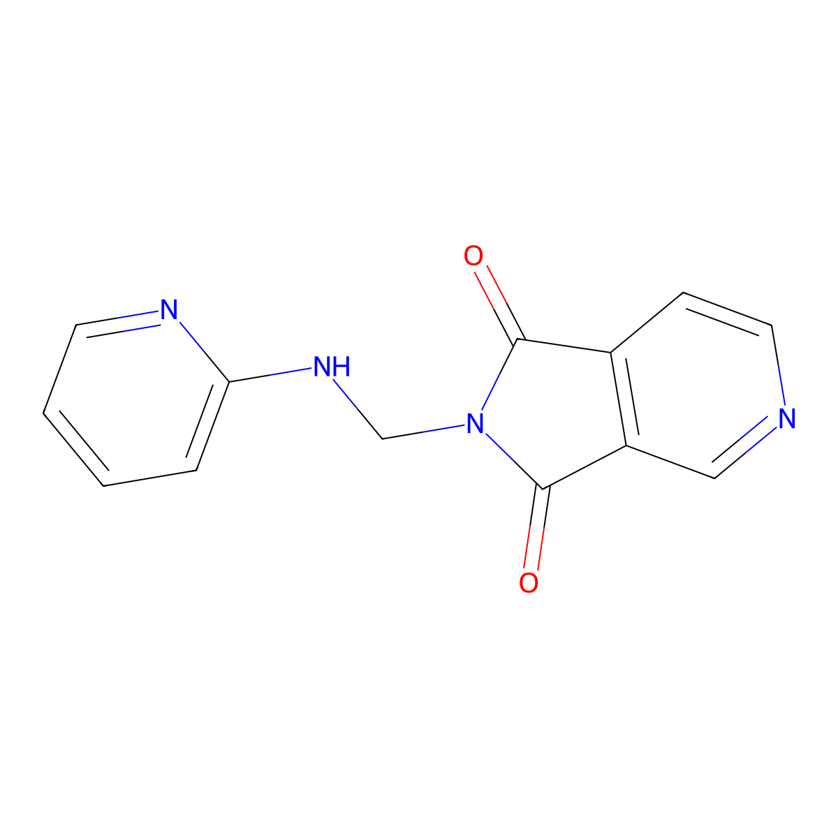 2-[(Pyridin-2-ylamino)methyl]pyrrolo[3,4-c]pyridine-1,3-dione molecular structure, CAS 630083-00-0