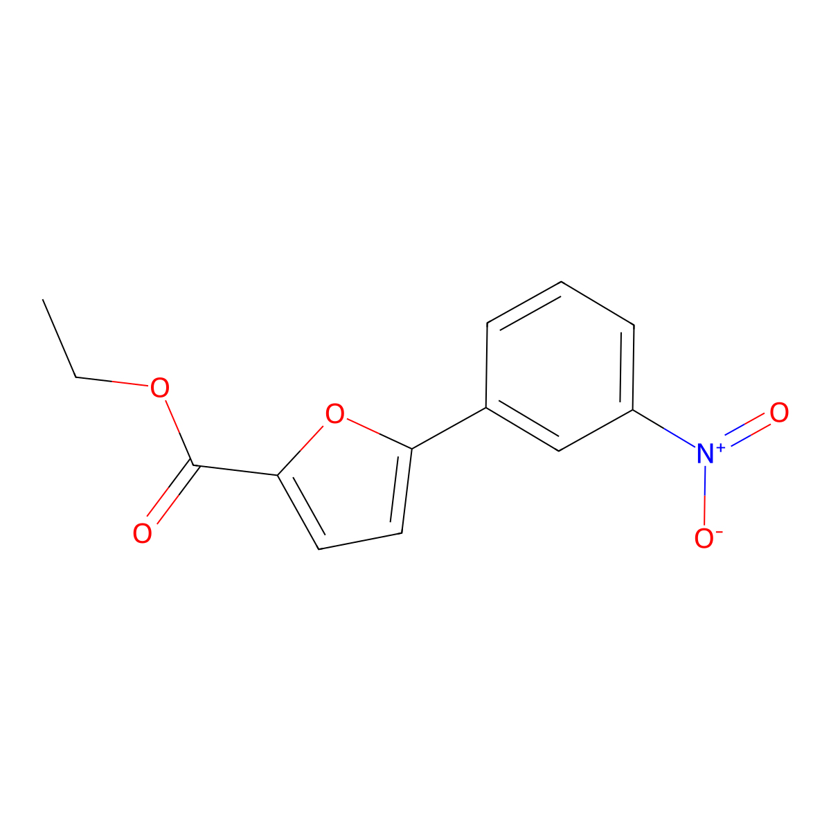 Ethyl 5-(3-nitrophenyl)furan-2-carboxylate molecular structure, CAS 630089-95-1