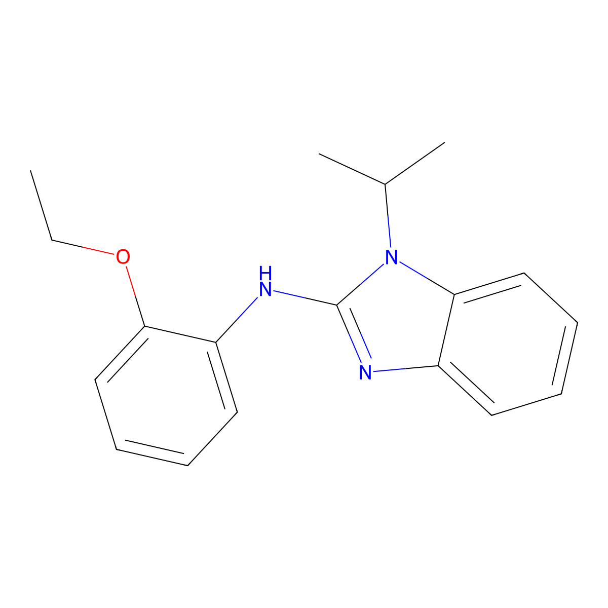 N-(2-ethoxyphenyl)-1-isopropyl-1H-benzo[d]imidazol-2-amine molecular structure, CAS 630091-94-0