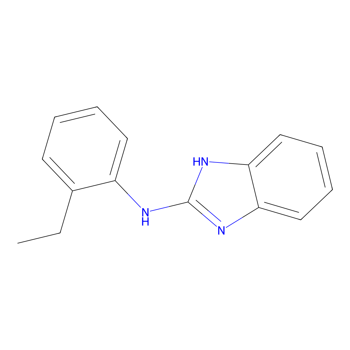 N-(2-ethylphenyl)-1H-benzimidazol-2-amine molecular structure, CAS 630092-64-7