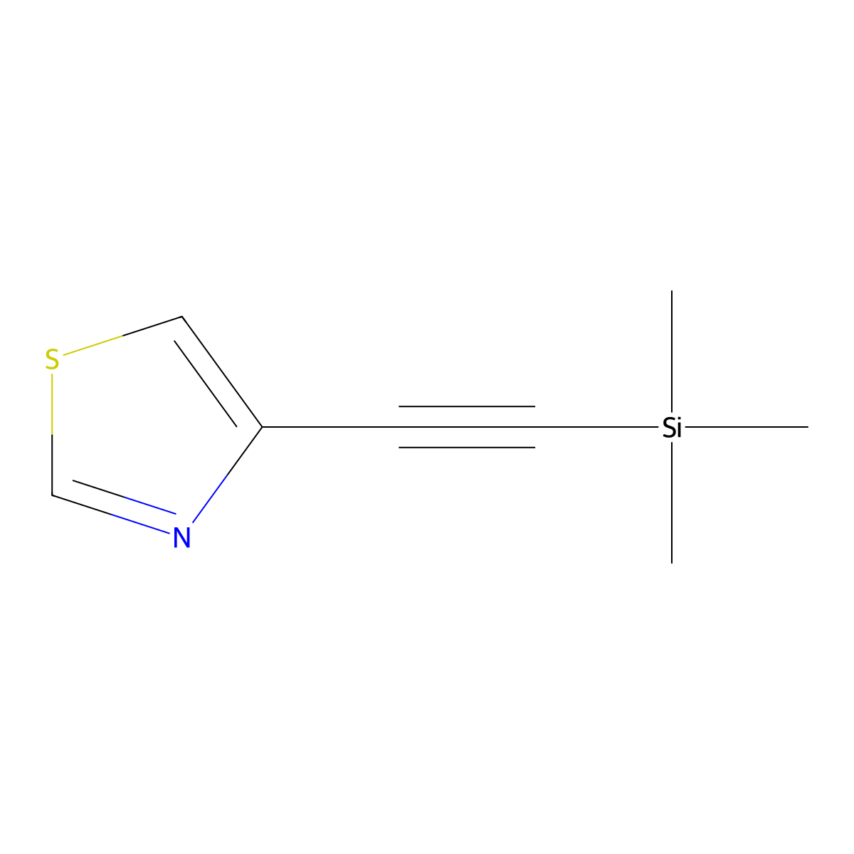 4-((Trimethylsilyl)ethynyl)thiazole molecular structure, CAS 630094-87-0