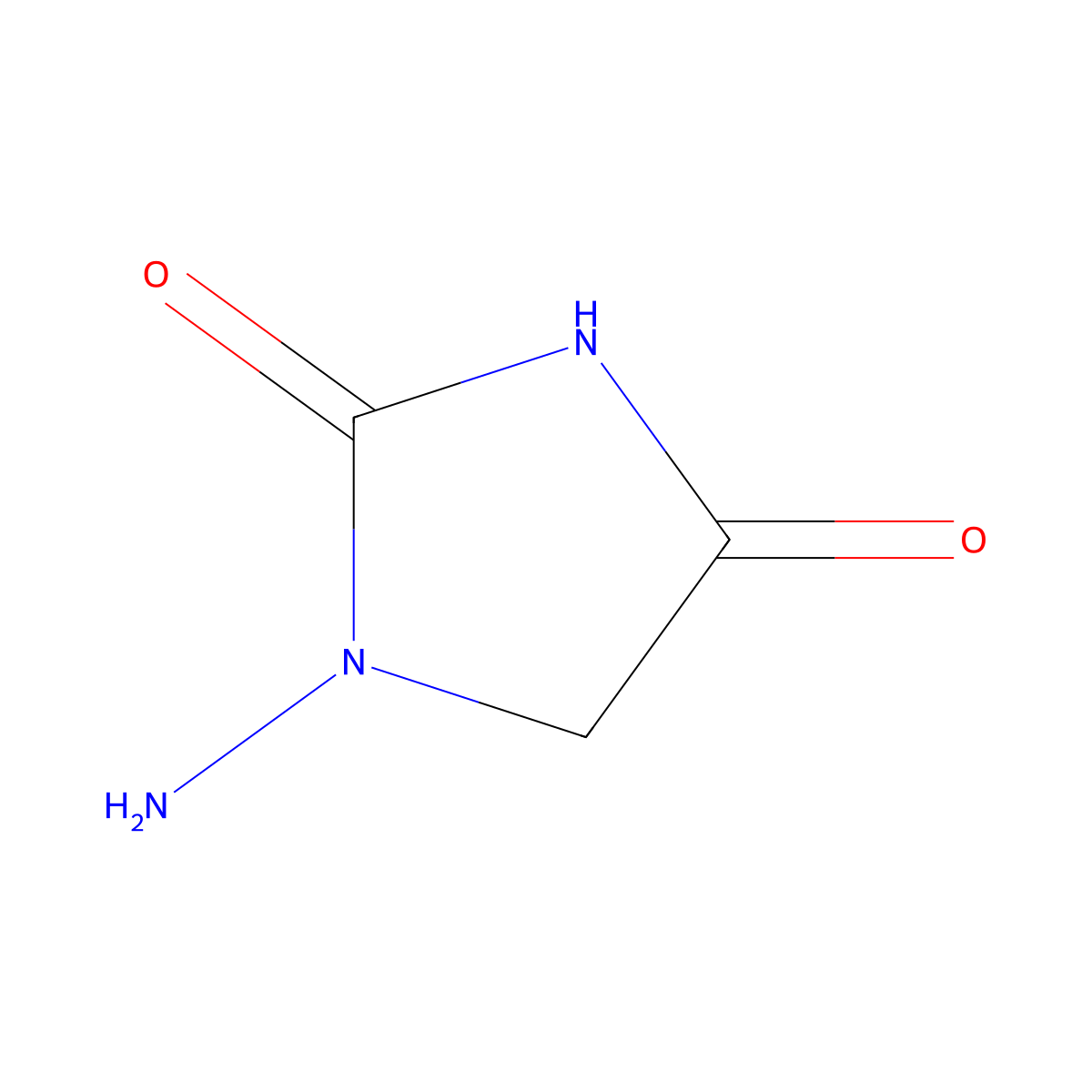 1-Aminohydantoin molecular structure, CAS 6301-02-6