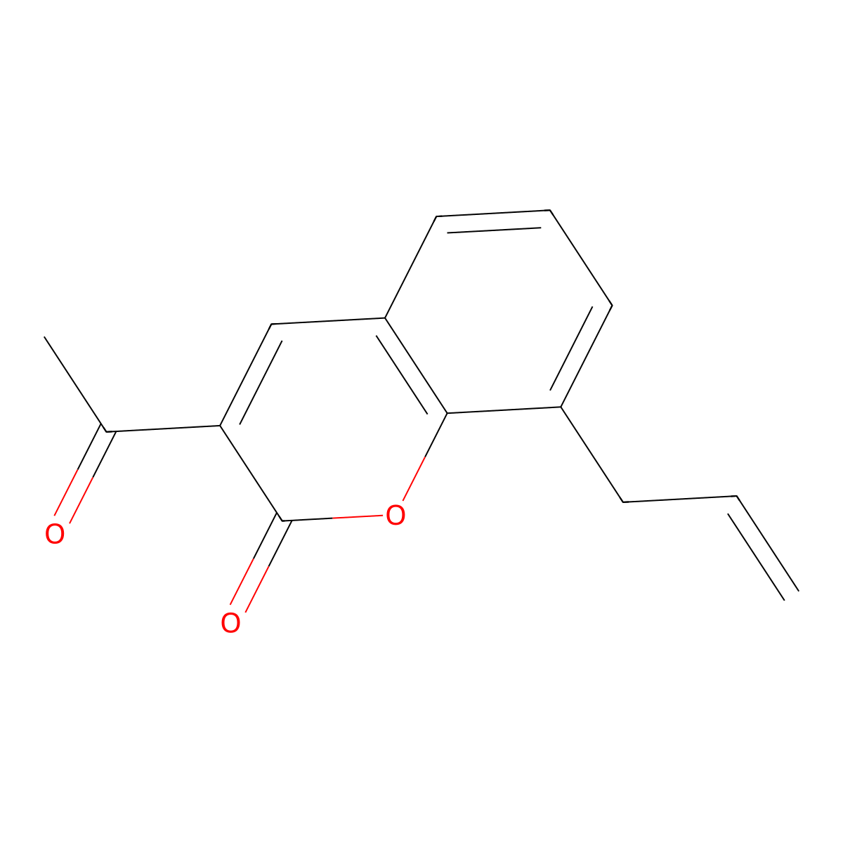 3-Acetyl-8-allyl-2H-chromen-2-one molecular structure, CAS 6301-16-2
