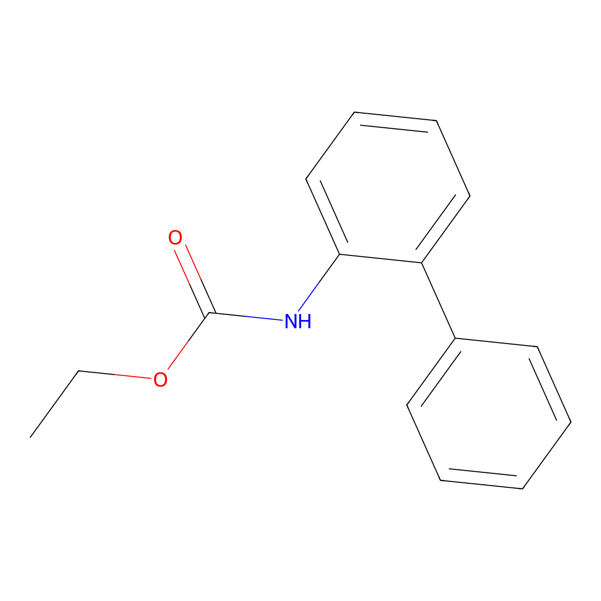 Ethyl [1,1'-biphenyl]-2-ylcarbamate molecular structure, CAS 6301-18-4