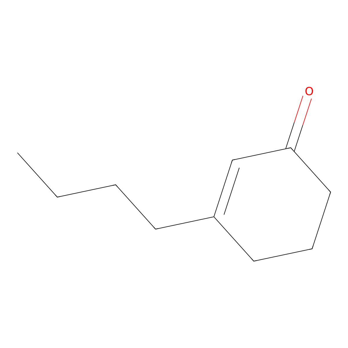 3-Butylcyclohex-2-en-1-one molecular structure, CAS 6301-49-1