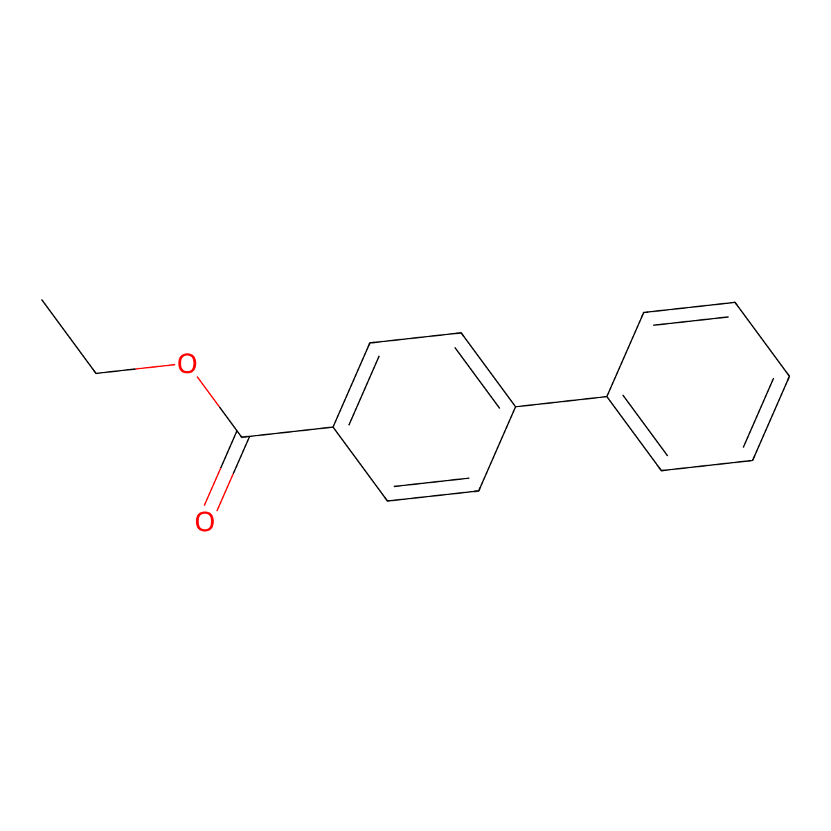 Ethyl (1,1'-biphenyl)-4-carboxylate molecular structure, CAS 6301-56-0