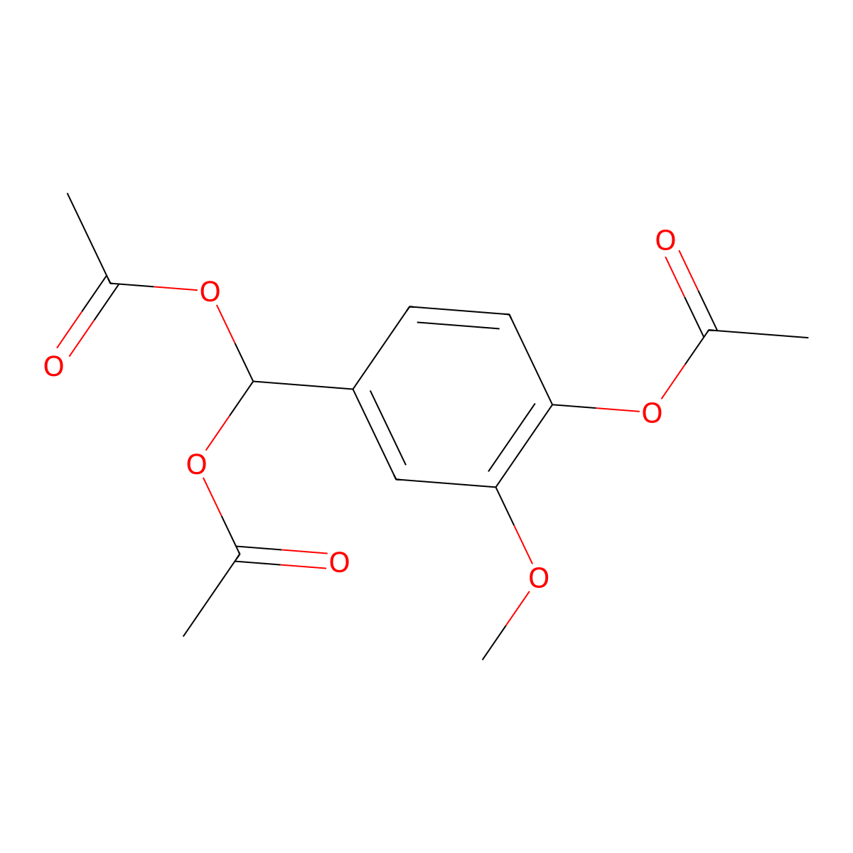 (4-Acetoxy-3-methoxyphenyl)methylene diacetate molecular structure, CAS 6301-73-1