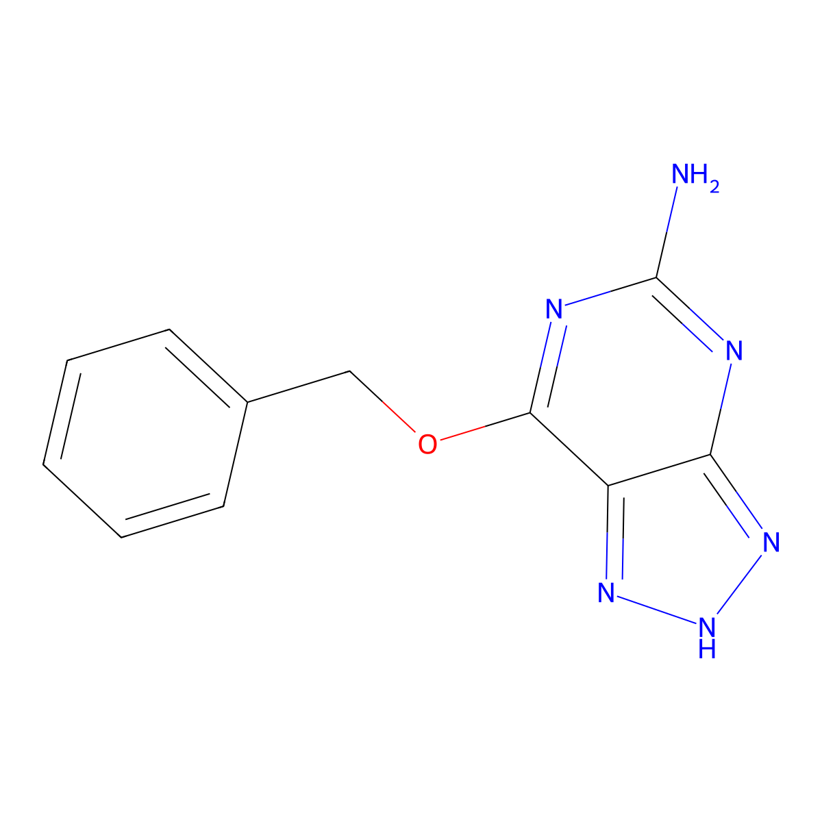7-phenylmethoxy-2H-triazolo[4,5-d]pyrimidin-5-amine molecular structure, CAS 6301-83-3