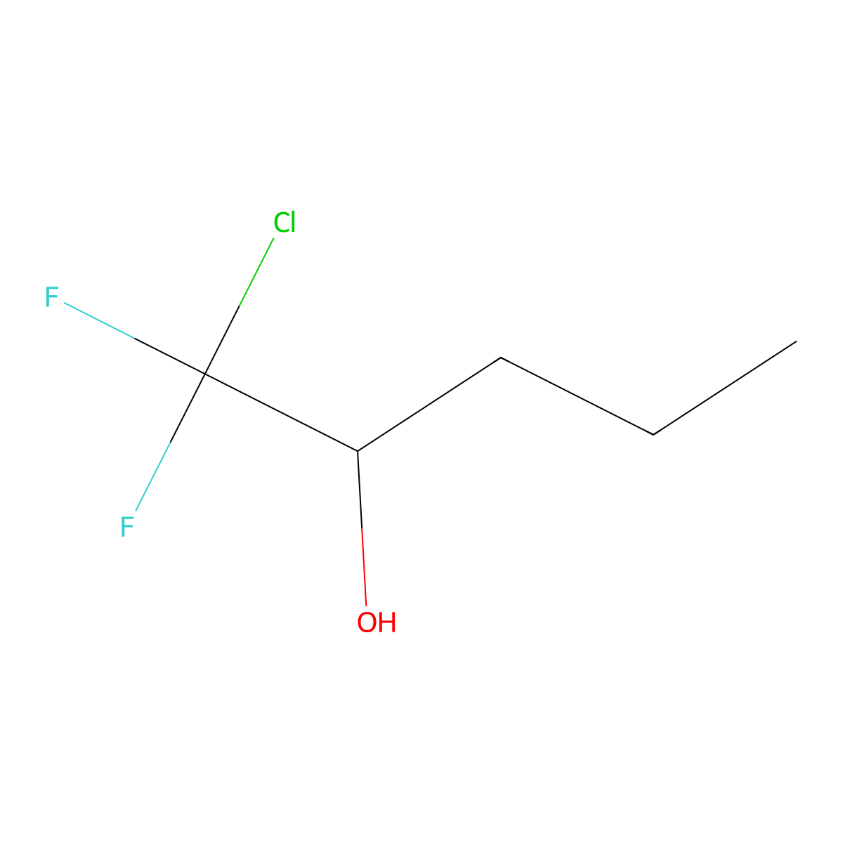 1-Chloro-1,1-difluoropentan-2-ol molecular structure, CAS 6301-96-8