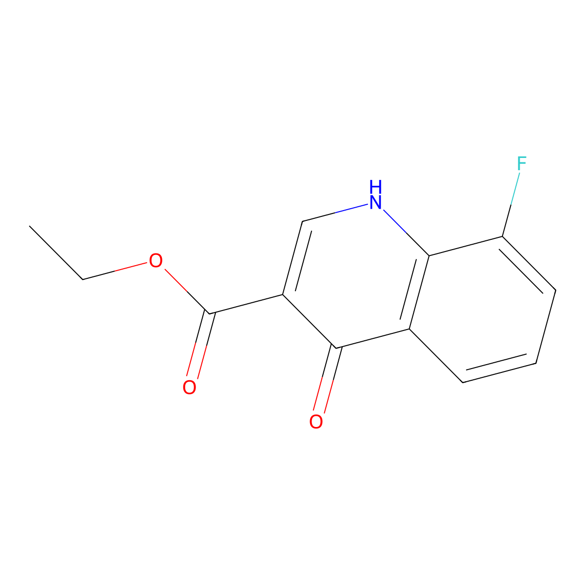 Ethyl 8-fluoro-4-oxo-1,4-dihydroquinoline-3-carboxylate molecular structure, CAS 63010-69-5