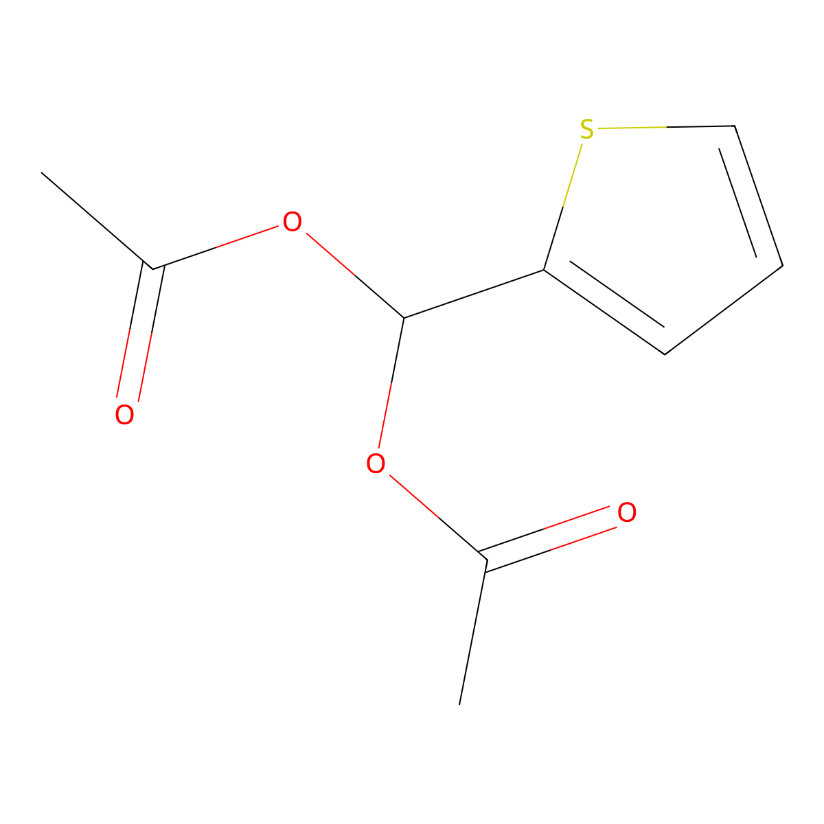 (Acetyloxy)(thiophen-2-yl)methyl acetate molecular structure, CAS 63011-97-2