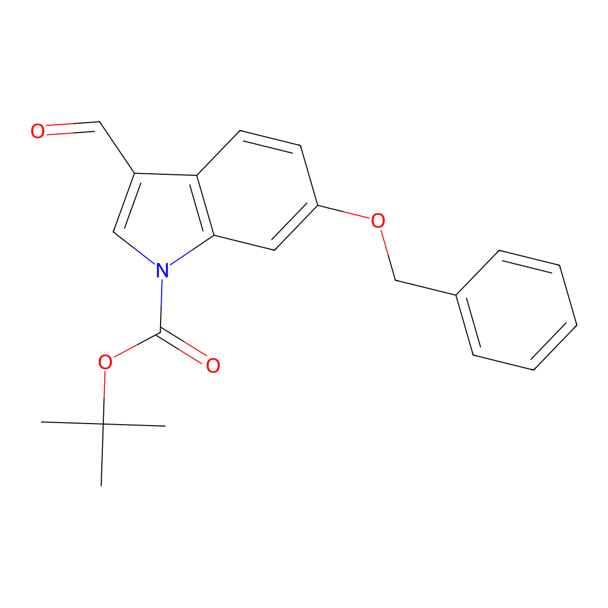 1-Boc-6-Benzyloxy-3-formylindole molecular structure, CAS 630110-71-3