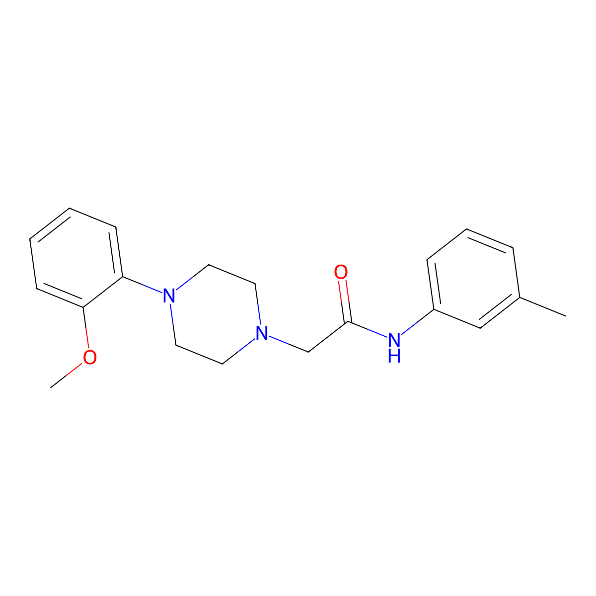 2-[4-(2-methoxyphenyl)piperazin-1-yl]-N-(3-methylphenyl)acetamide molecular structure, CAS 630116-01-7