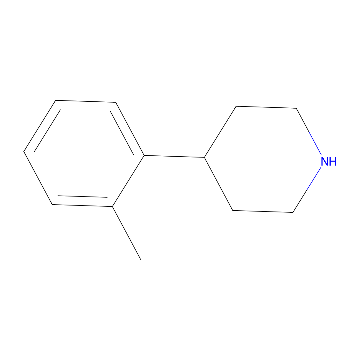 4-(2-Methylphenyl)piperidine molecular structure, CAS 630116-52-8