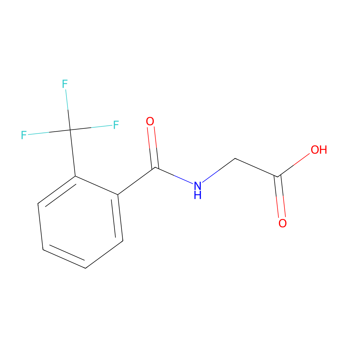 2-((2-(Trifluoromethyl)phenyl)formamido)acetic acid molecular structure, CAS 630117-94-1