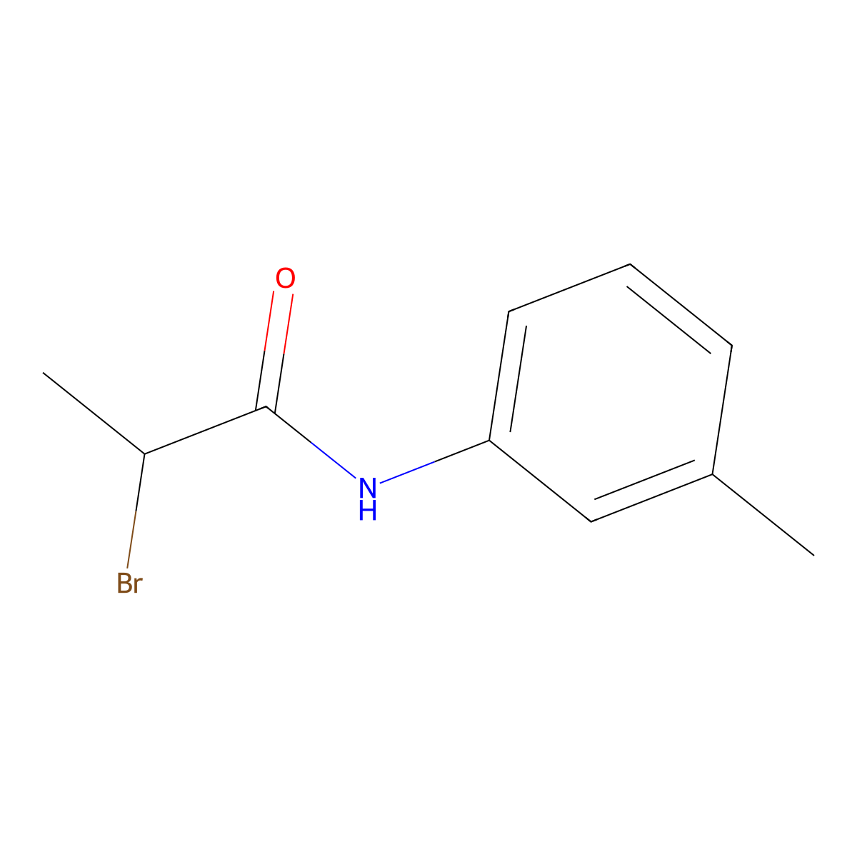 2-Bromo-N-(3-methylphenyl)propanamide molecular structure, CAS 630119-85-6