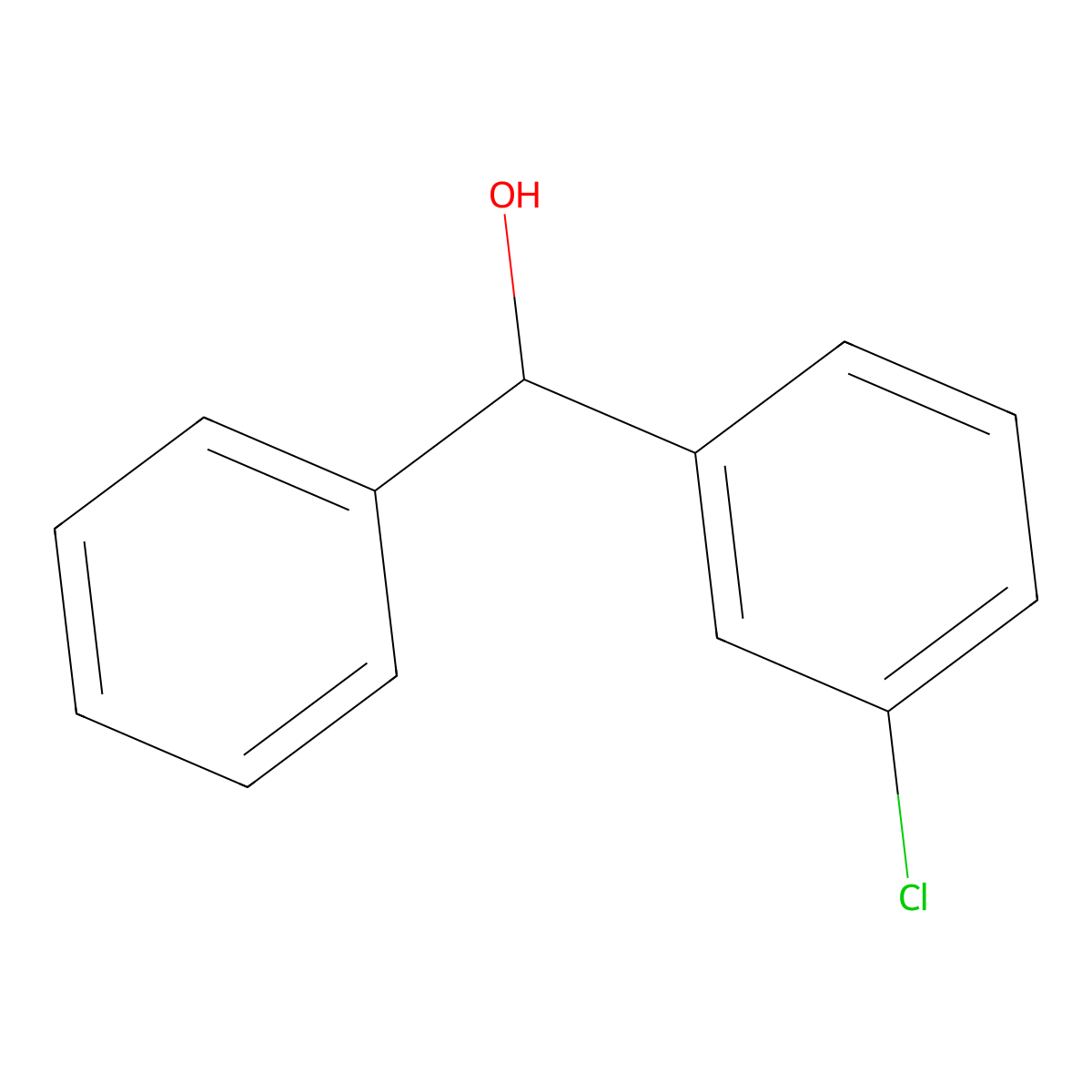 (3-Chlorophenyl)(phenyl)methanol molecular structure, CAS 63012-03-3