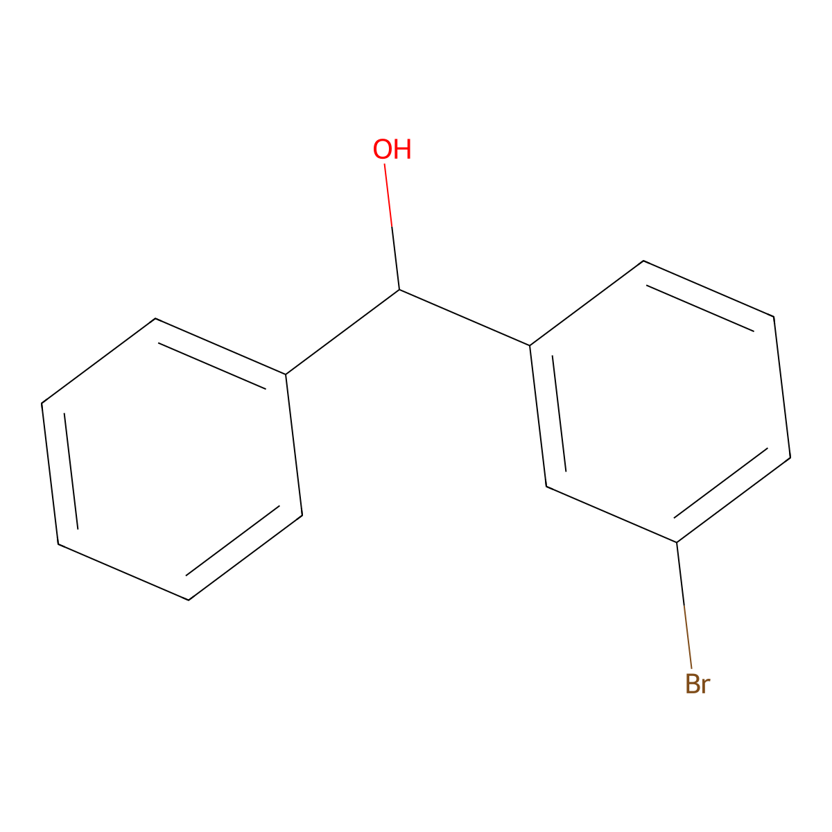 (3-Bromophenyl)(phenyl)methanol molecular structure, CAS 63012-04-4