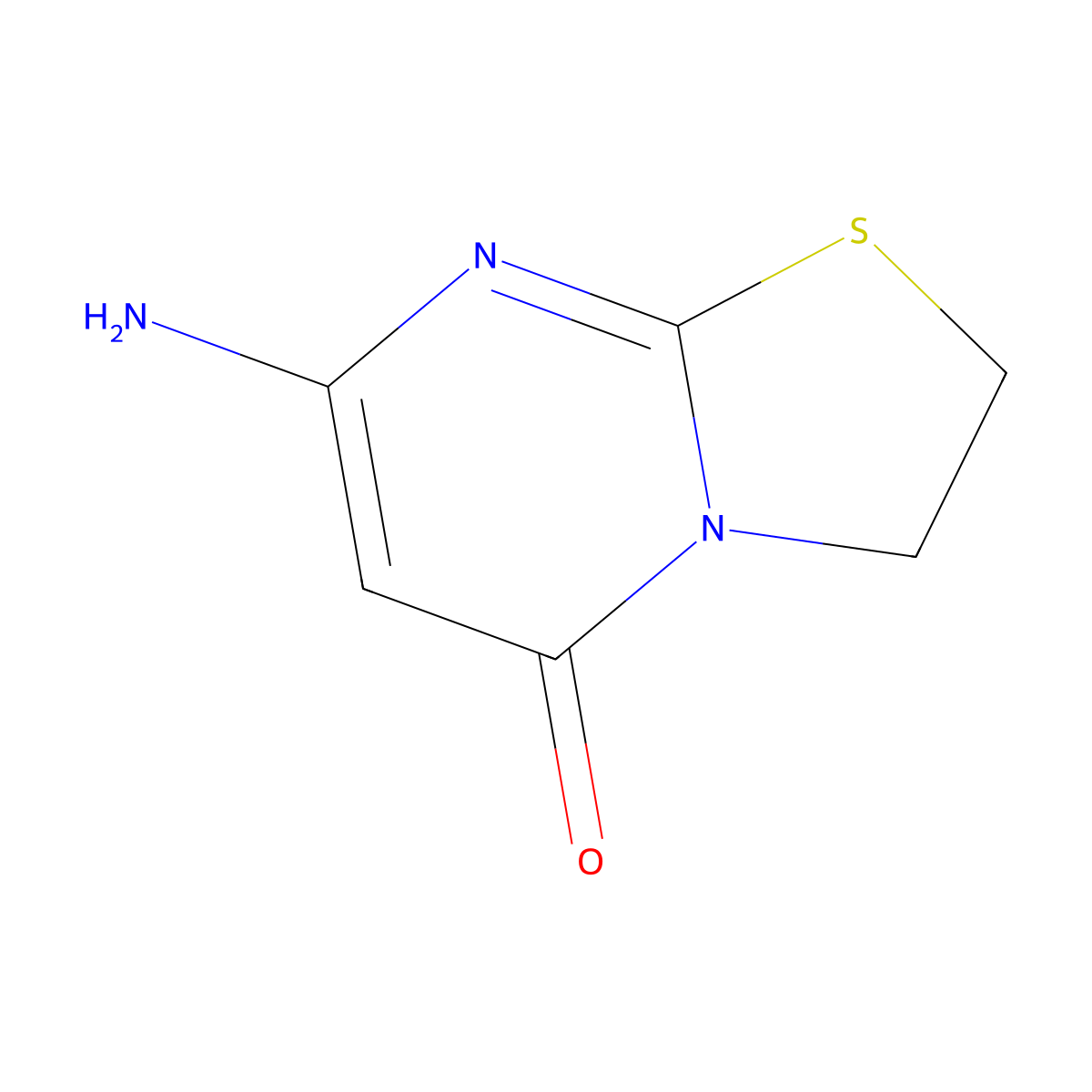 7-amino-2,3-dihydro-5H-[1,3]thiazolo[3,2-a]pyrimidin-5-one molecular structure, CAS 63012-90-8