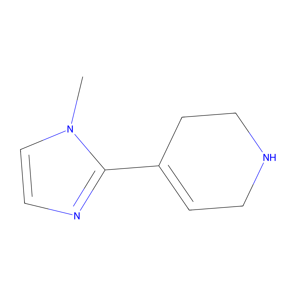 4-(1-Methyl-1H-imidazol-2-yl)-1,2,3,6-tetrahydropyridine molecular structure, CAS 630120-23-9