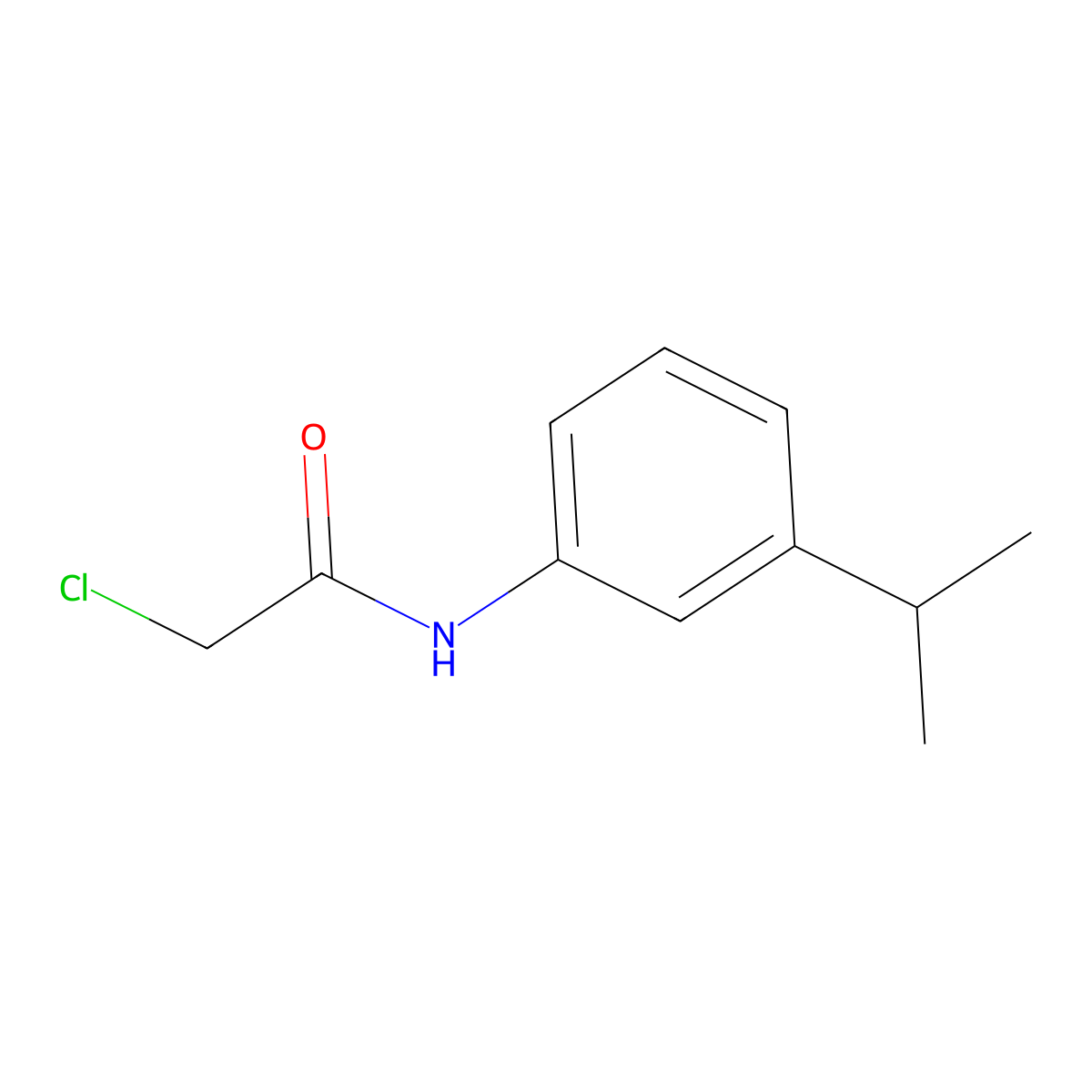 2-chloro-N-(3-(propan-2-yl)phenyl)acetamide molecular structure, CAS 630121-40-3